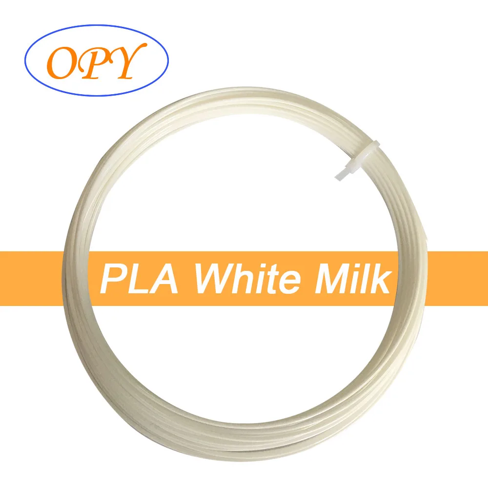 PLA Milk White 10m 3D печатная ручка материал Блестящий деревянный мрамор шелк золотая нить 10 м 1,75 мм Rohs Fdm впечатляющая масса термопластичная жесткая нить - Цвет: PLA Milk White 10m