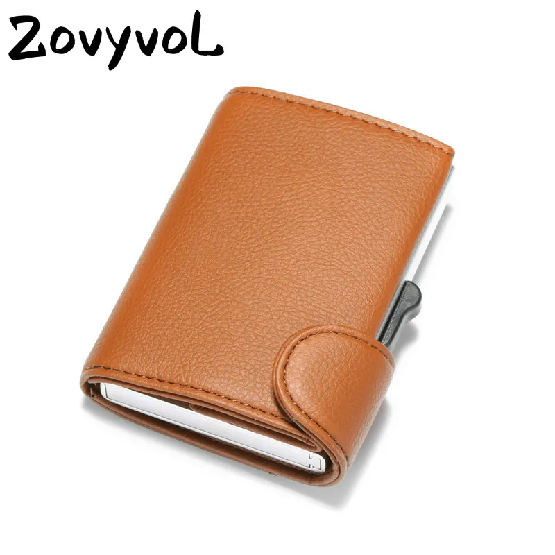 ZOVYVOL 2019 Новый Выдвижной футляр для Карт RFID блокирующий бумажник винтажный