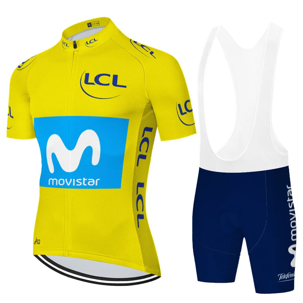 Movistar Camiseta de Verano Camisa Masculina Equipacion Tricota Culotte Maillot Conjunto с милыми лисами мужской
