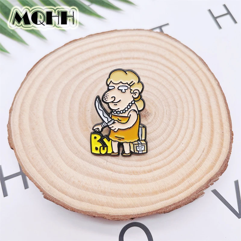 Креативный веселый мультяшный персонаж Аватар эмалевые булавки нож для покупок