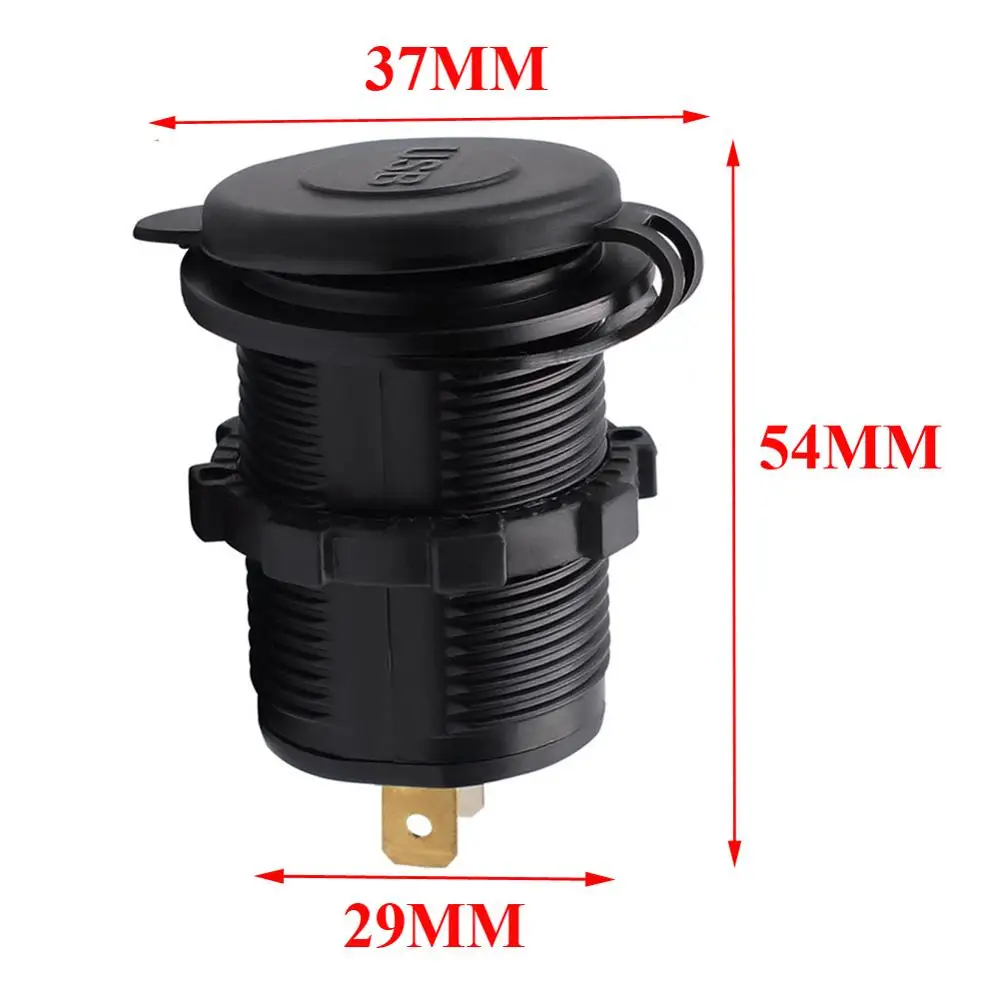 Новое обновление 12В 24В розетка для автомобильного прикуривателя Dual 1A/2.1A USB порт