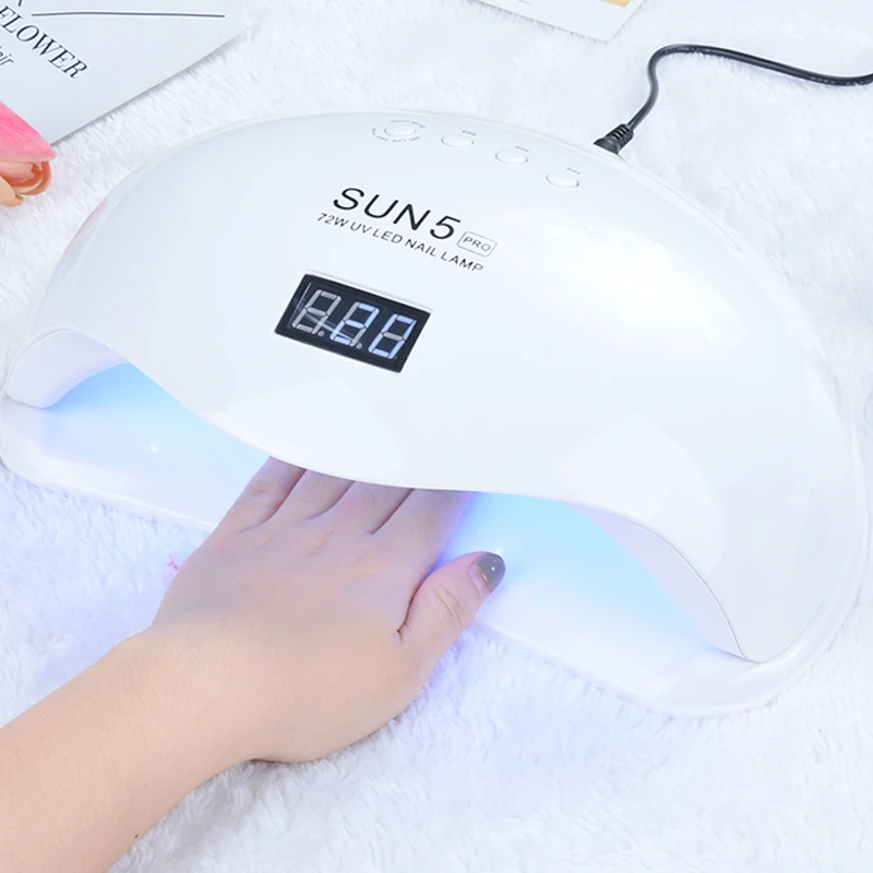 SUN5 Pro 72 Вт УФ лампа светодиодный светильник для ногтей Сушилка всех гелей лак