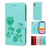 11 pro fashion rose flower leather flip case for apple iphone 11 pro funds mobile phone cover for apple iphone 11 pro capa