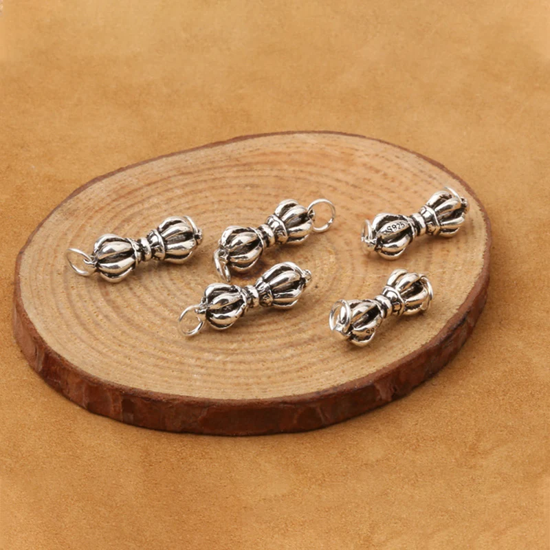 Wholesale Batch S925 Sterling  DIY Thai Silver Exotic Accessories bracelets Human Face Puba And Magic Vajra Pendant