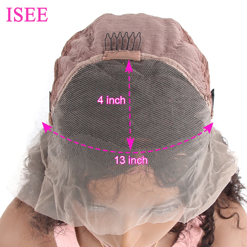 Парик из малайзийских волос с глубокой волной 4X4 парик натуральных на сетке