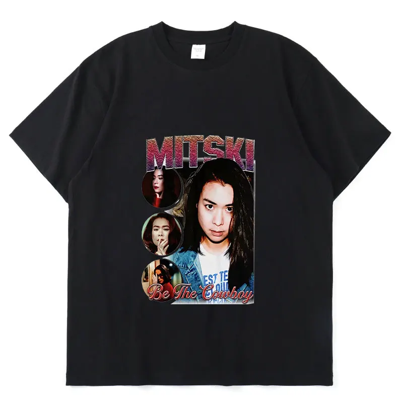 

Mitski Be ковбойский постер музыкальный альбом 2021 новый продукт модный принт летняя тонкая хлопковая свободная футболка с коротким рукавом уни...
