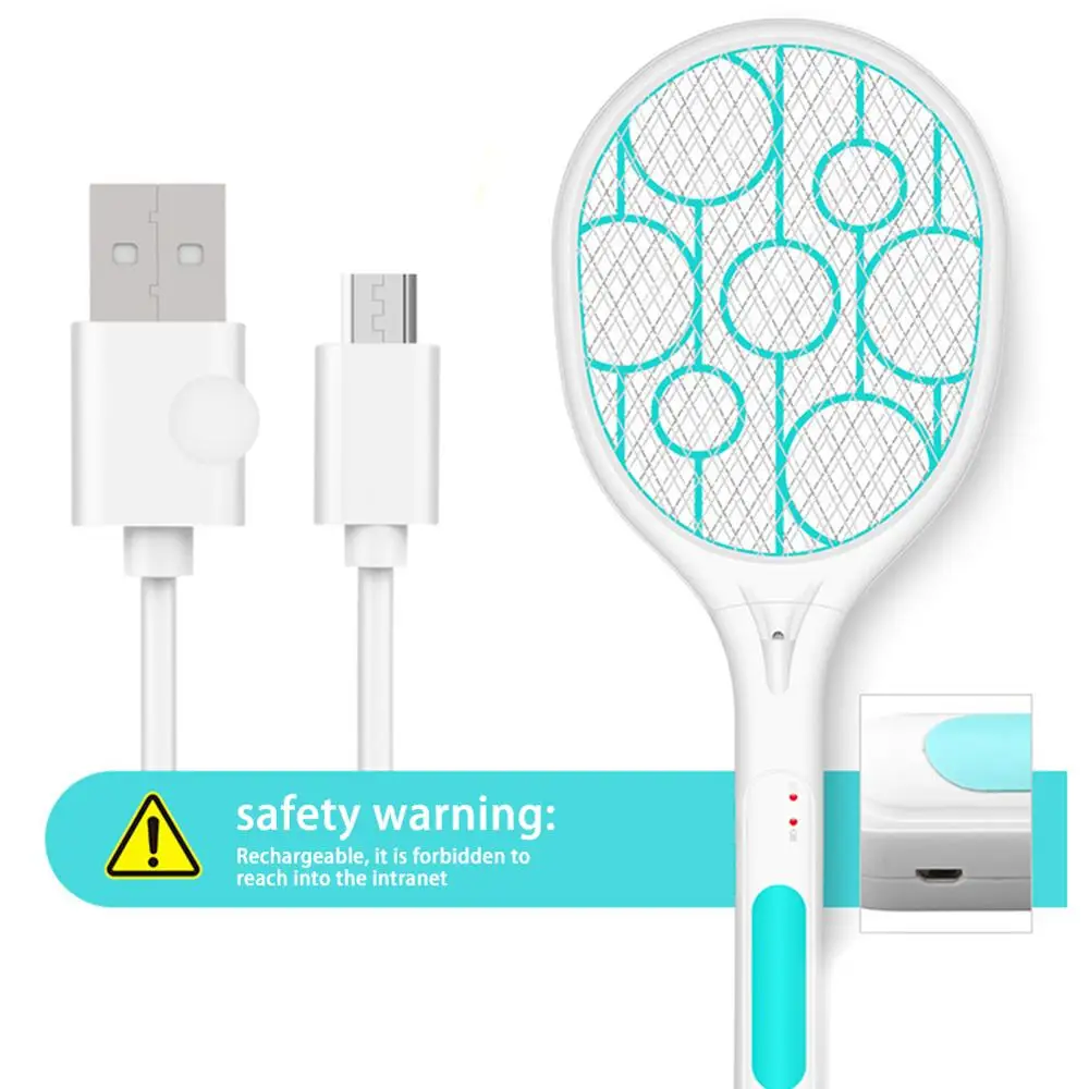 Домашний электрический мухобойка от комаров мини-жук Zapper usb зарядка тройной слой безопасности Москитная муха убийца батарея ловушка мухобойка