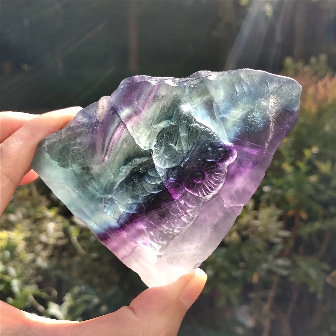 Камень Сова из флюорита кристаллы камень натуральный естественное исцеление