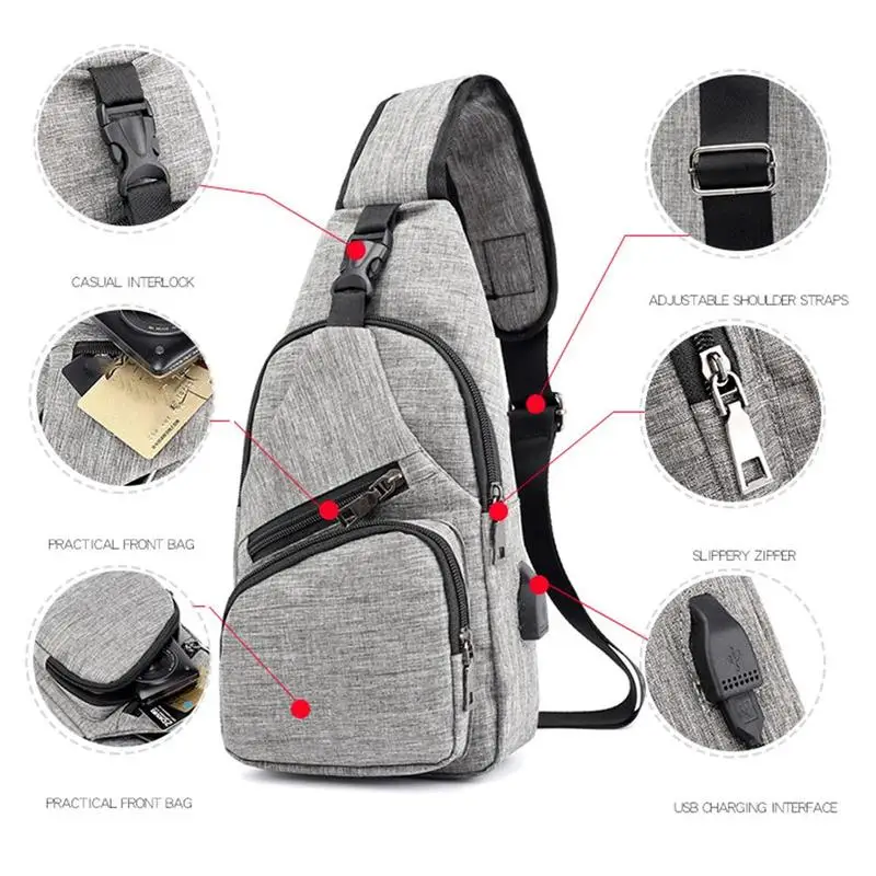 Новый модный рюкзак сумка с регулируемым плечевым ремнем для зарядки USB через