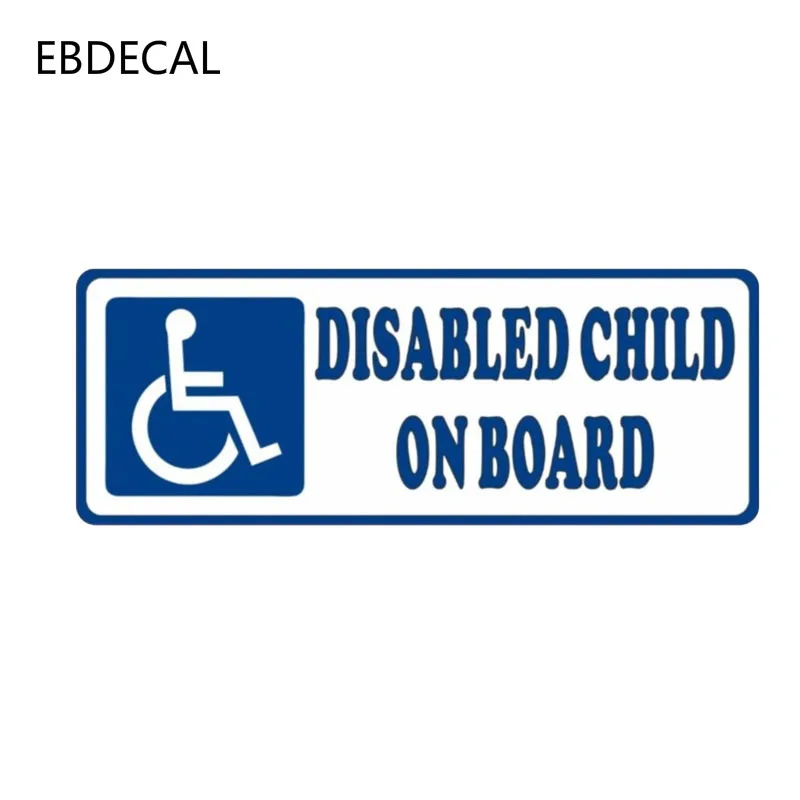 EBdecal Забавный ребенок с ограниченными возможностями на борту для авто