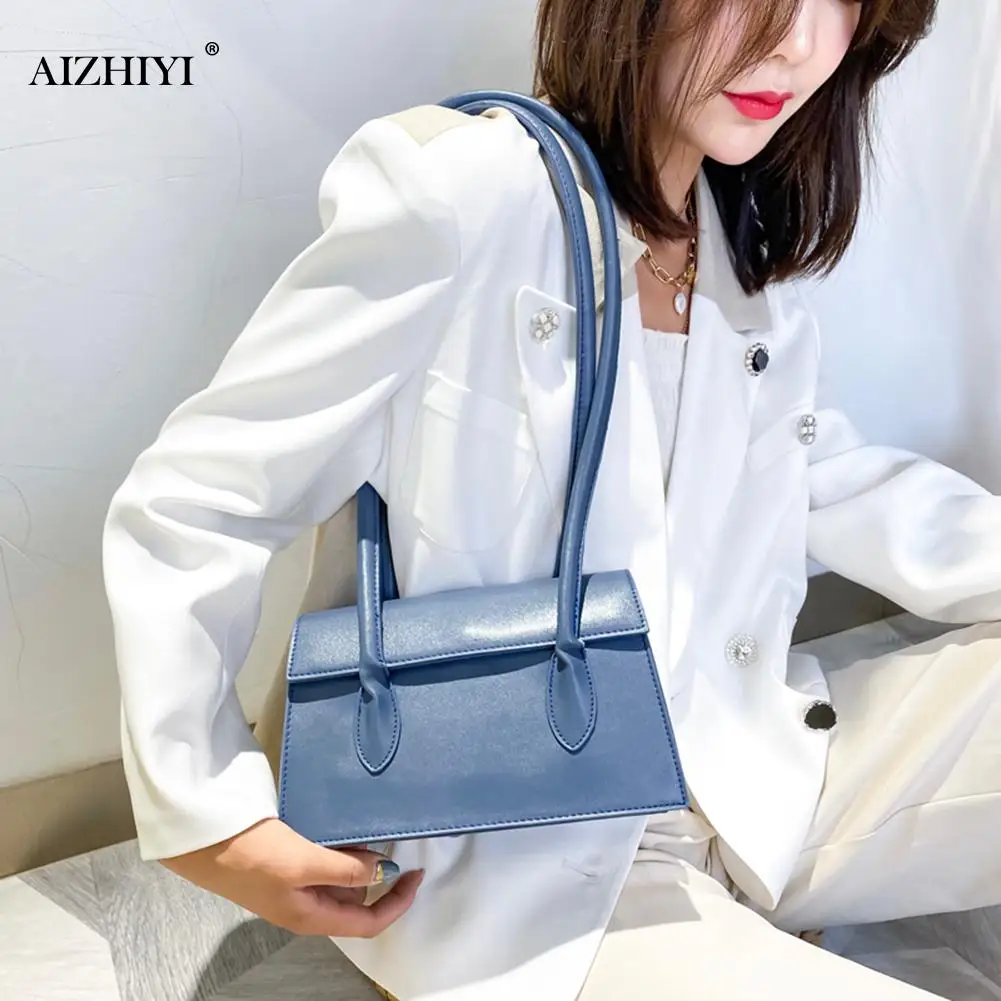

Fashion Solid Color Handbag Women PU Leather Female Totes Travel Shoulder Bags Female Classic Elegant Shoulder Handbags