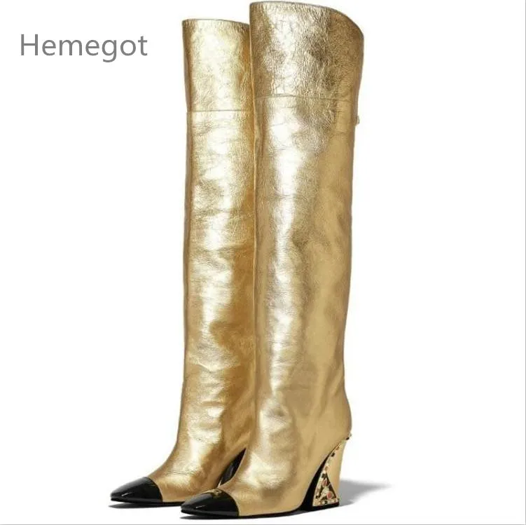 Женские ботфорты на высоком каблуке Зимние большого размера 2020 | Обувь