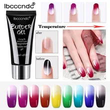 Temperature Builder Nail Poly Gel Nail Crystal Camouflage UV Lamp Extension 30ML Long-Lasting Nail Polish Cute Nail Decoration