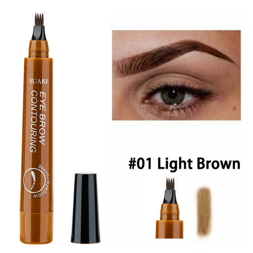 Microblading Eyebrow Pen Waterproof Fork Tip Eyebrow Tattoo Pencil Long Lasting Professional Fine Sketch Liquid Eye Brow Pencil