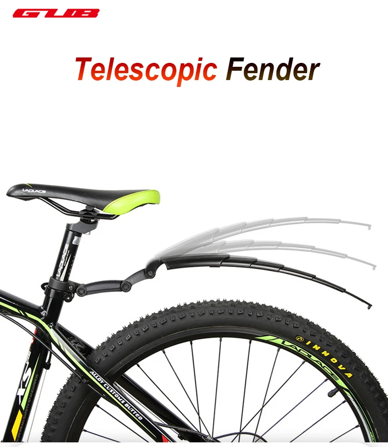 1 комплект GUB телескопические велосипедные Крылья выдвижной MTB Велосипед Брызговики PA экологический материал велосипедный переднее заднее крыло