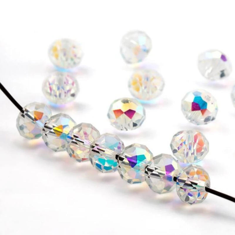 

Mixed shape beads set Crystal beads Faceted Austria beads charm Glass Beads Loose Spacer Beads for Jewelry making DIY