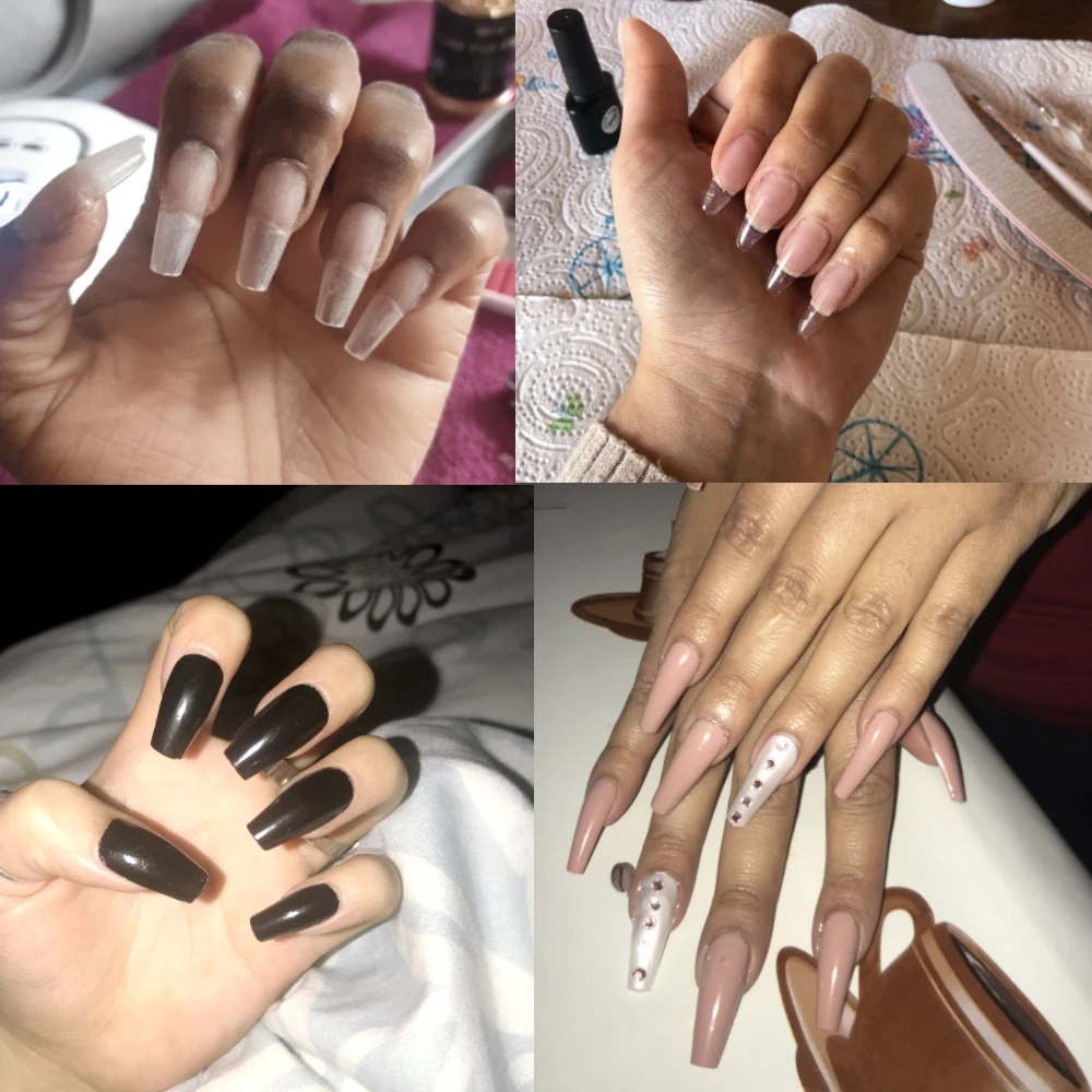 100 шт. искусственные гробы для наращивания ногтей Аксессуары в капсулах гель x