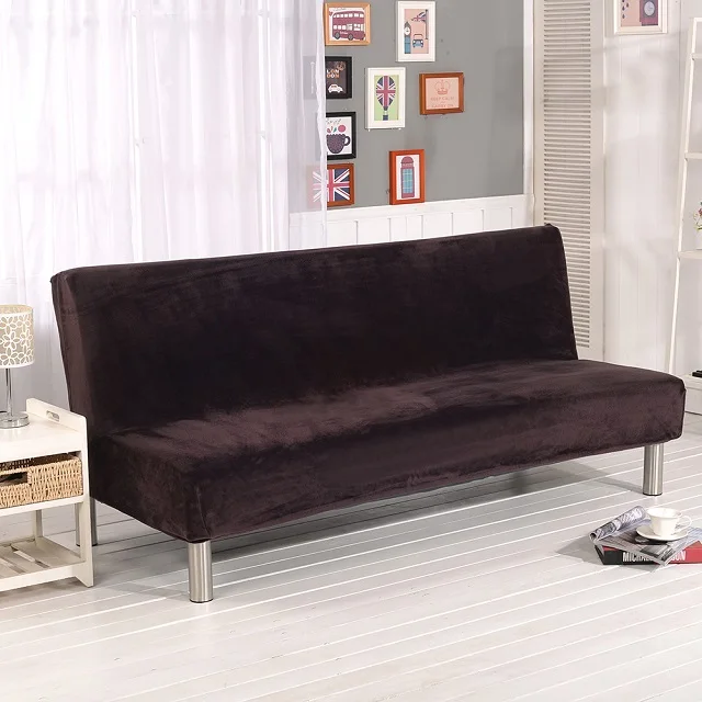 Coffee Sofa Cover Зимний плюшевый чехол для дивана все включено чехол для дивана без подлокотника без поручня чехол для дивана три сиденья Капа де диван - Цвет: Coffee Sofa Cover