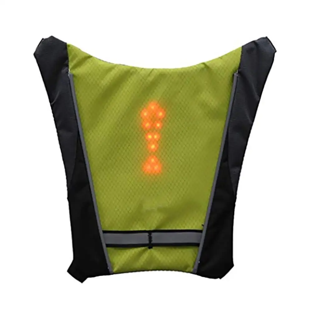 

High Quality Night Cycling Vests Reflective Usb Led Vest Whith Direction Indicators Backpack Attachment Clip Signal Safety