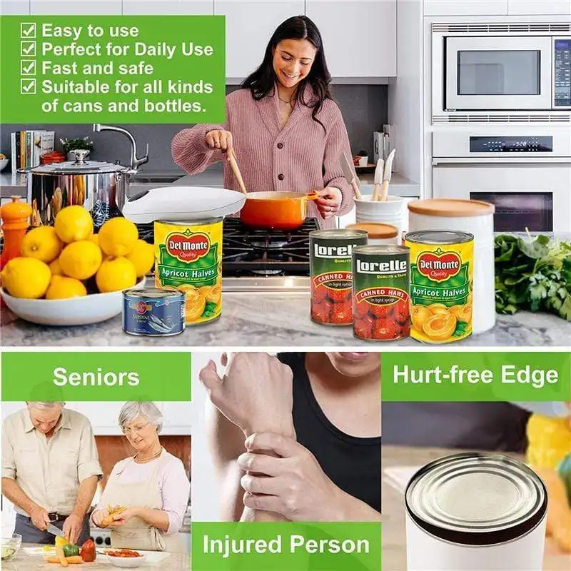 one touch can opener gadgets bottle opener kitchen tools electric hands home essential helper automatic can free global shipping