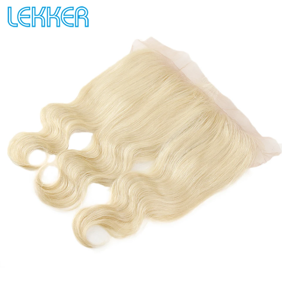 Lekker волнистые волосы для тела человеческие фронтальные 130% плотность натуральный