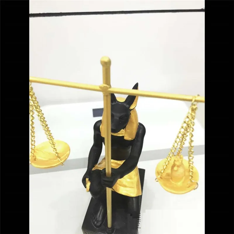 Статуя Бога дьявольского судьи Анубиса из древнего Египта статуя смолы поделки
