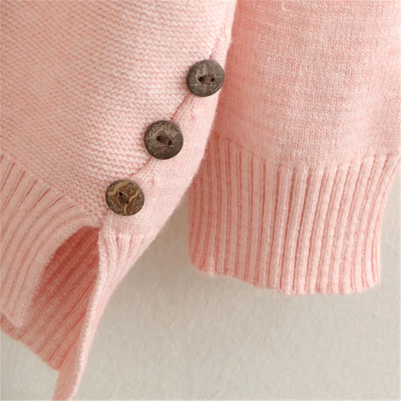 

Plus Size Button O-Neck Sweater Women Pullover 2021 Autumn Winter Casual Ladies Pull Femme Knit Tops Female Loose Clothes G764
