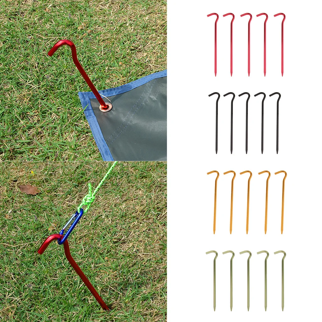 Прочная алюминиевая садовая палатка с 5 штуками прочные гвозди для кемпинга и