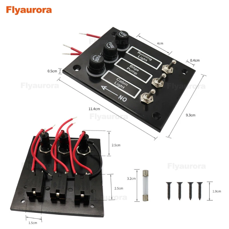 1 шт. 3P/6P бакелитовая панель переключателя с плавкими предохранителями для лодок