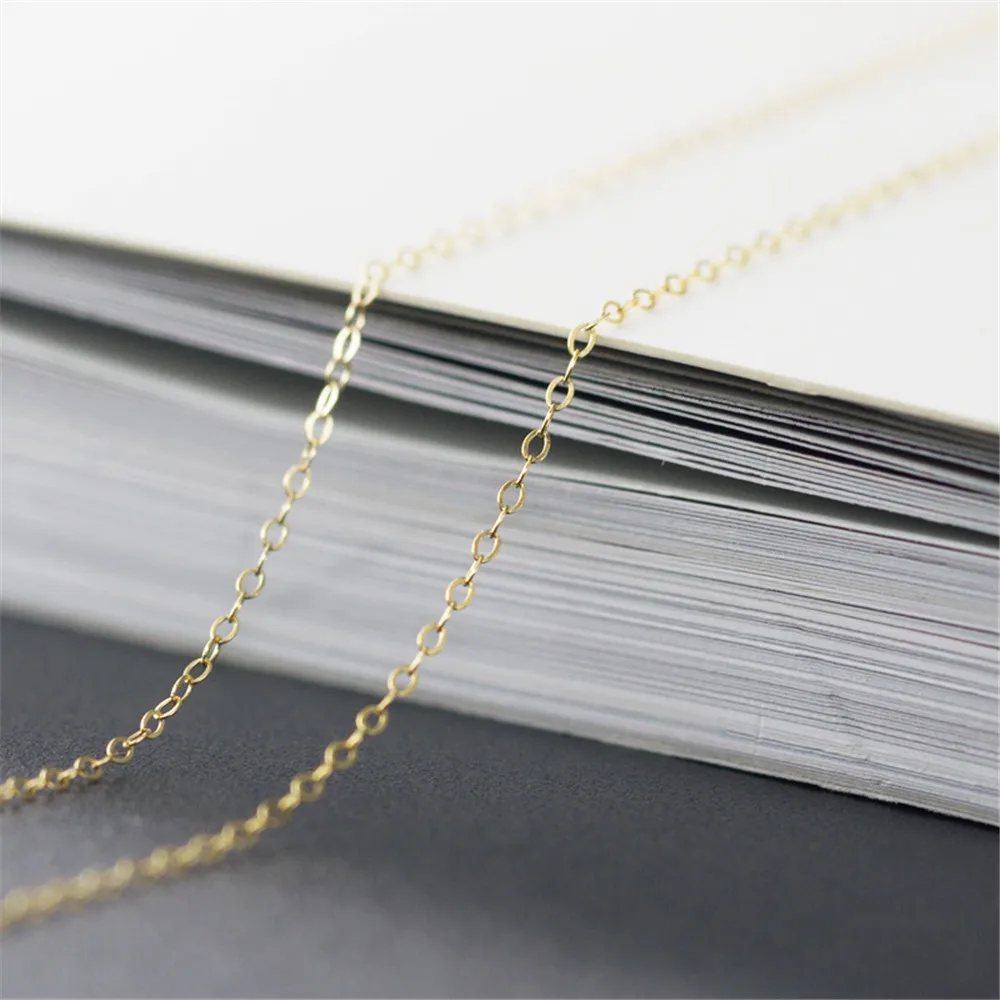 

American 14K Gold Filled accessories cut flash o chain loose chain light gold DIY accessories American gold clad chain
