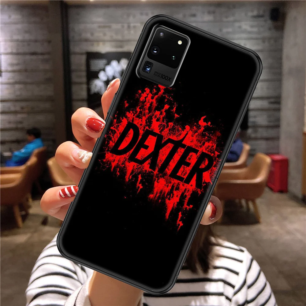 Чехол для телефона Dexter TV Samsung Galaxy Note 4 8 9 10 20 S8 S9 S10 S10E S20 Plus UITRA Ультра черный