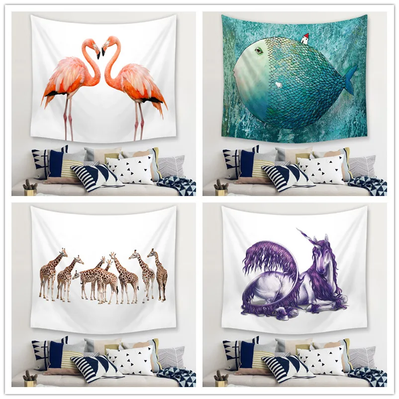 Изображение животных гобелен Астрология Мандала хиппи спальня гостиная