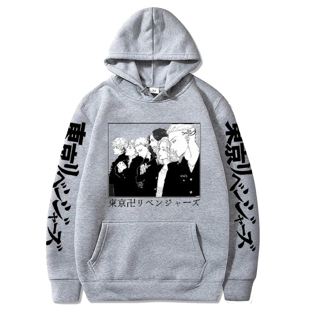 Толстовка мужская с длинным рукавом повседневный свитшот аниме Токио принтом
