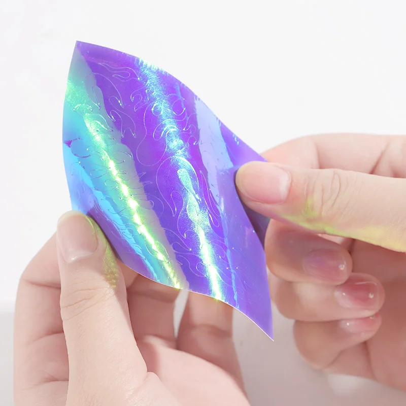 Наклейка с пламенем для ногтей взрывное лазерное сияние пламенная наклейка