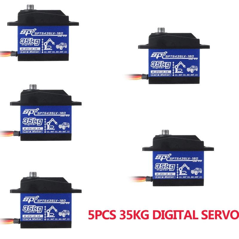 

1/2/4/5 шт SPT Servo SPT5435LV-180 35 кг высокий крутящий момент металлический Шестерни цифровой сервопривод для RC робот-манипулятор RC автомобиль гусенич...