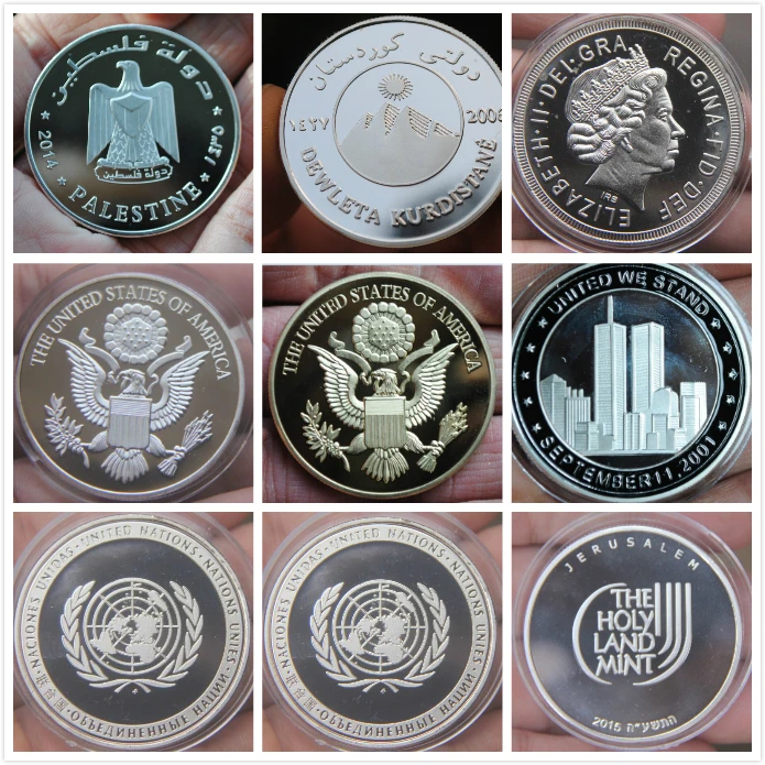 Мир голубь мир памятные монеты Золото Посеребренная медаль национальный сувенир