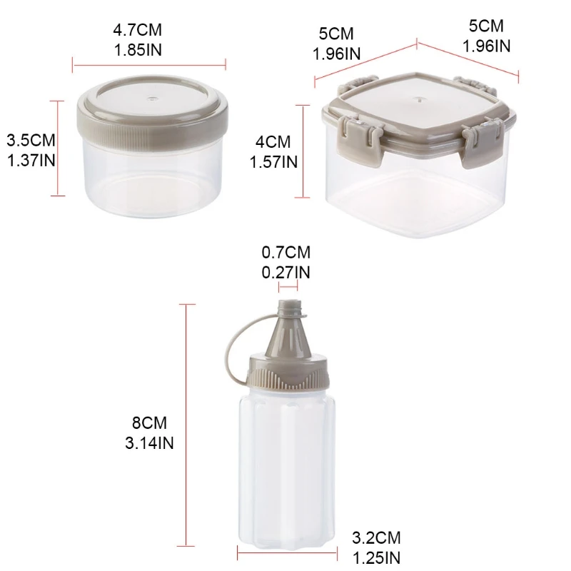 4 шт. коробка для приправ портативная бутылка джема контейнер хранения специй