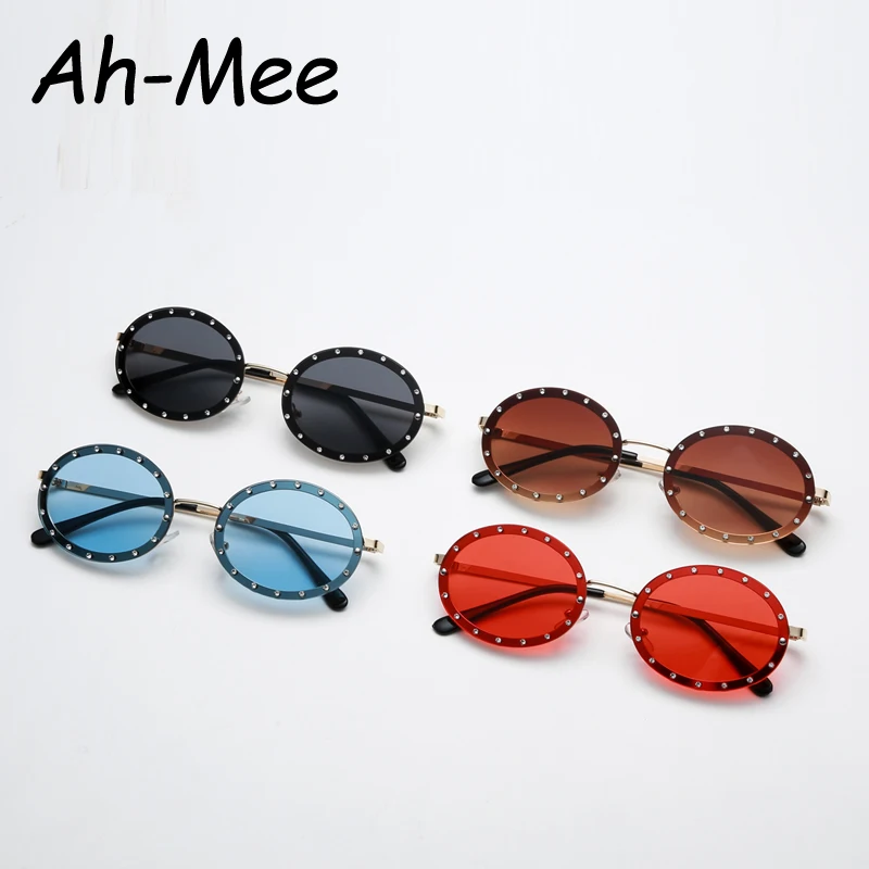 

Small Oval Diamond Sunglasses Women Men Vintage Brand Crystal Punk Sun Glasses Female Fashion Eyewear UV400 Gafas de sol