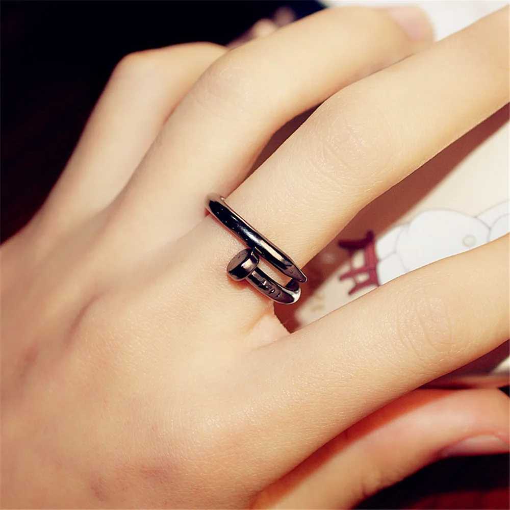 

Simple Nail Adjustable Ring Personality Fashion Jewelry Wholesale For Women Feature Charm Gift All Seasons Wholesale