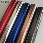 Наклейка на зеркало для автомобиля, мотоцикла, скутера, 1020304050x152 см, красный, серебристый, черный, хромированный, Виниловая пленка для отделки автомобиля