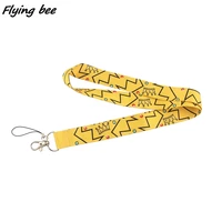 flyingbee yellow crown creative lanyard badge id lanyards mobile phone rope key lanyard neck straps accessories x1404