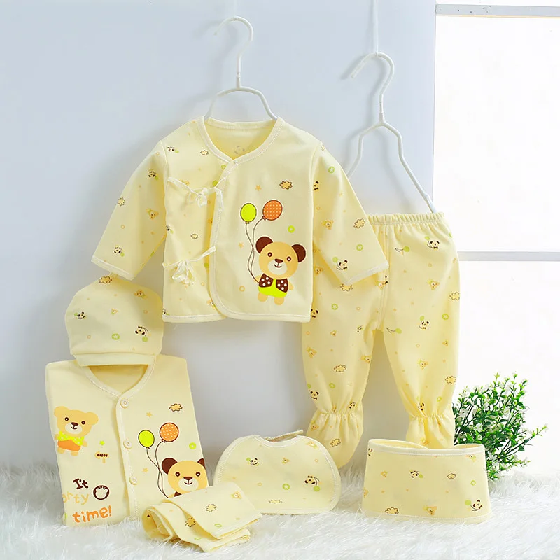 New 0-3 Months Infant Clothing Set Soft Cotton Newborn Baby Girl Underwear for Boy Cute Cartoon Print  Born Suits Ropa Bebe