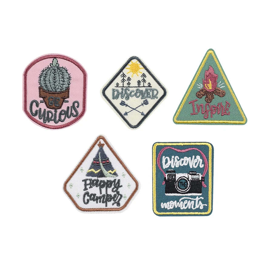 Приключения альпинизм одежда патчи Вышивка лес камера креативный значок патч