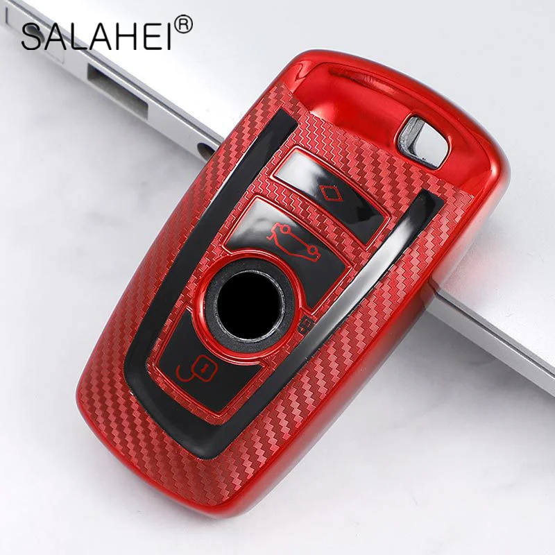 Чехол для автомобильного ключа из ТПУ и углеродного волокна BMW F30 F20 F10 F18 F22 F01 X3 X4 F06