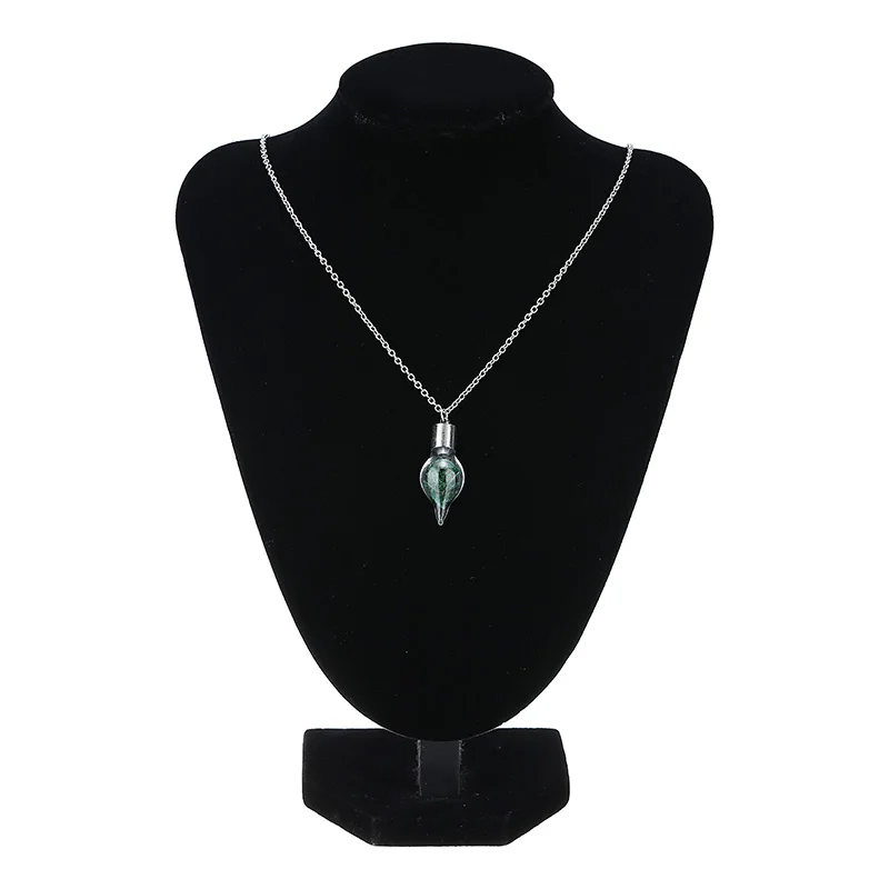 Винтажное ожерелье с натуральными зелеными водорослями для женщин и мужчин