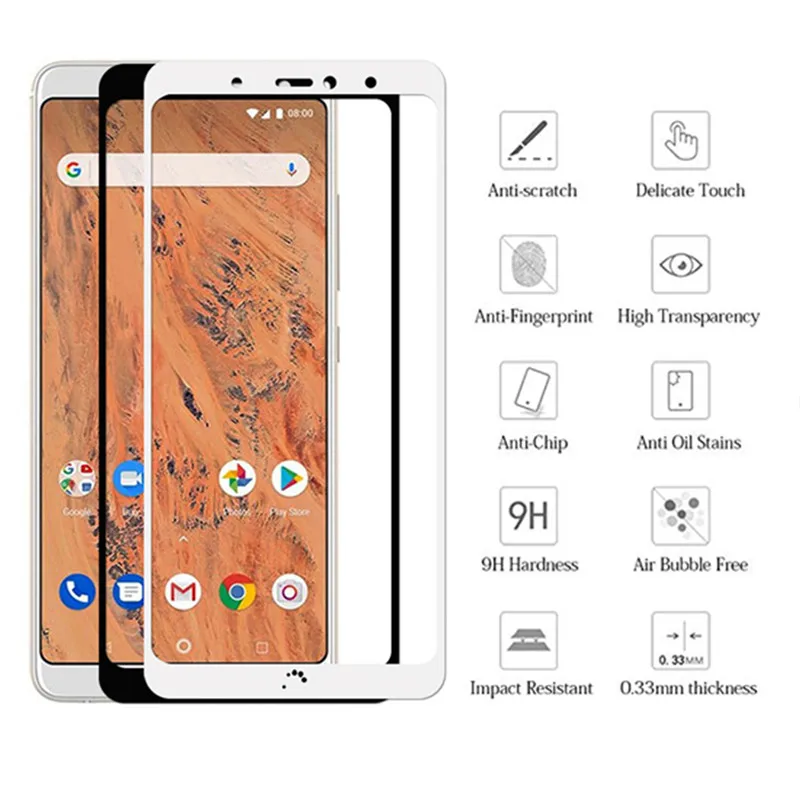 Полное покрытие 9H закаленное стекло для BQ U2 u2Lite bq V Plus Защитная пленка экрана HD