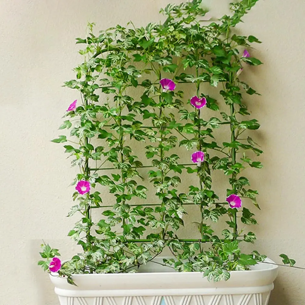 

1 Pair Green Trellis Anti-rust Plants Climbing Support Frame Flower Screen