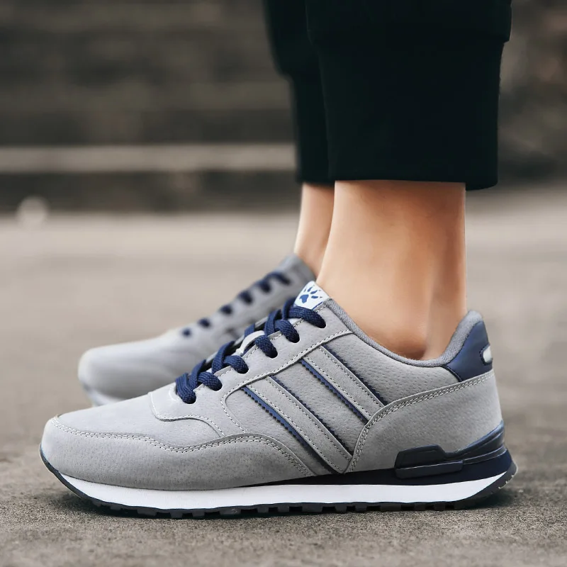 

2021 Men Casual Shoes Comfortable Sneakers Artificial Leather Male Spring Flats Trainers Outdoor Mens Shoes Lac-Up Free Shipping