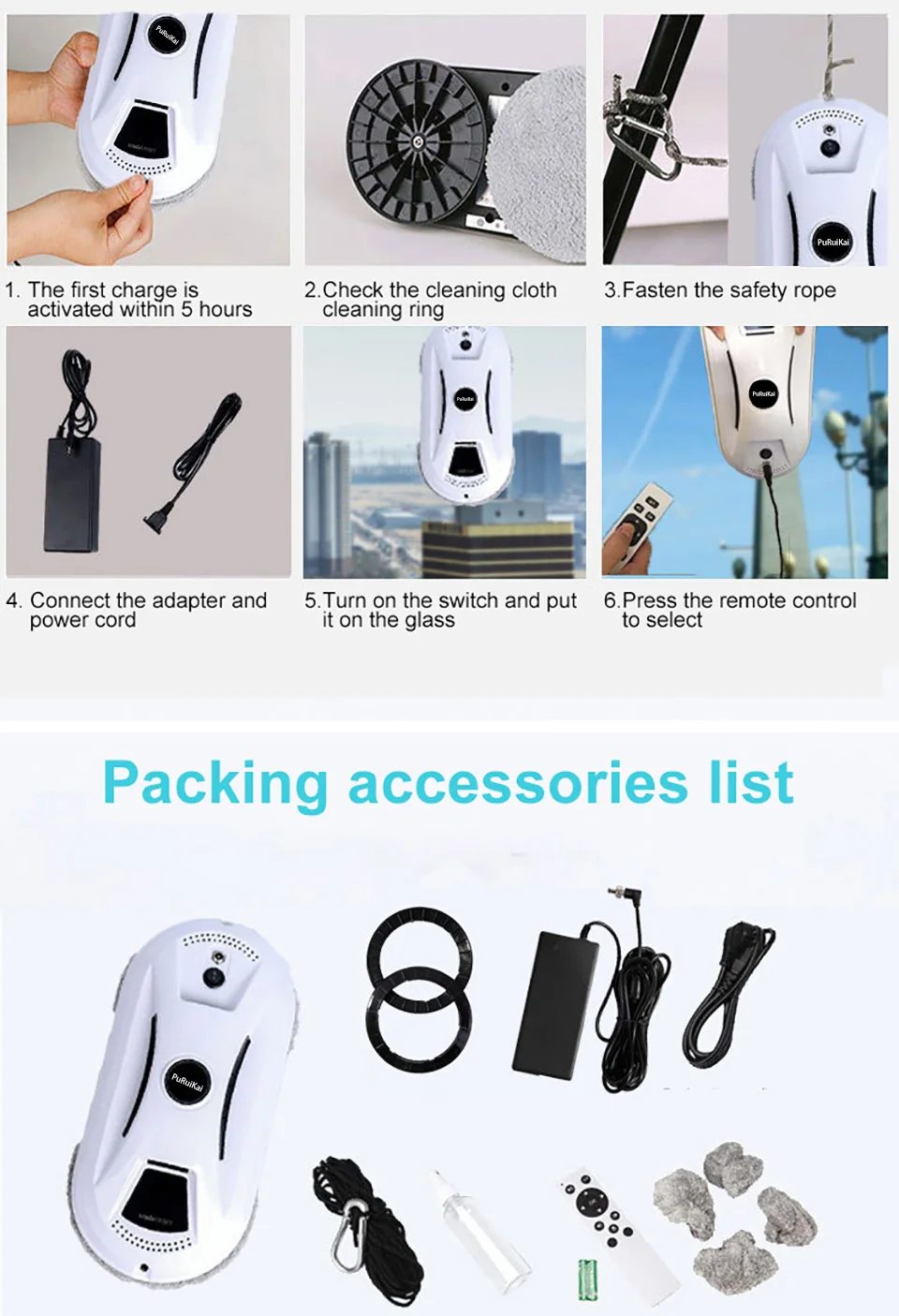 Household Window Cleaning Robot Vacuum Cleaner Electric Intelligent Remote Control Glass Wiper | Бытовая техника