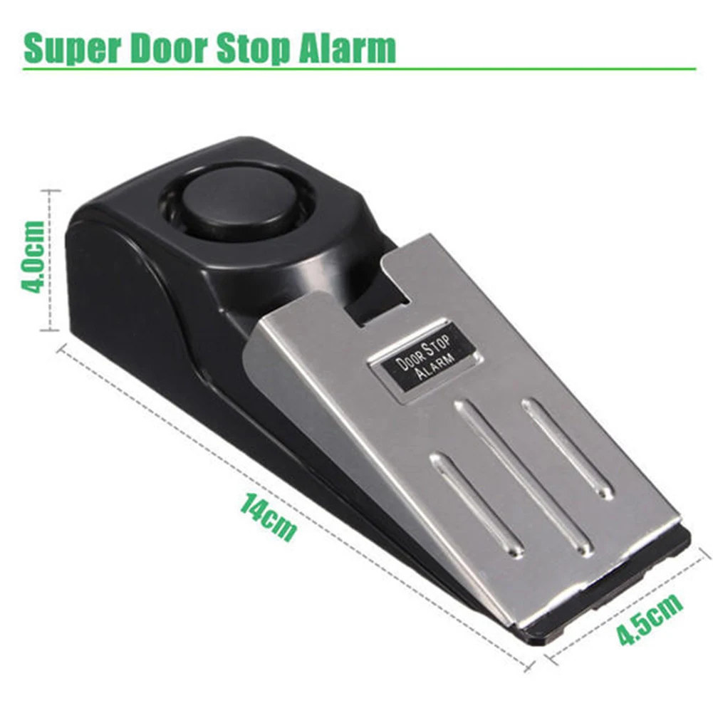 

Stainless Steel Door Stop Alarm 3 Sensitivity Level 125DB Sensor Wedge-shaped Wireless Portable Home Travel Security